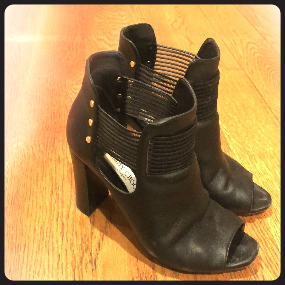 Jimmy Choo peep-toe booties